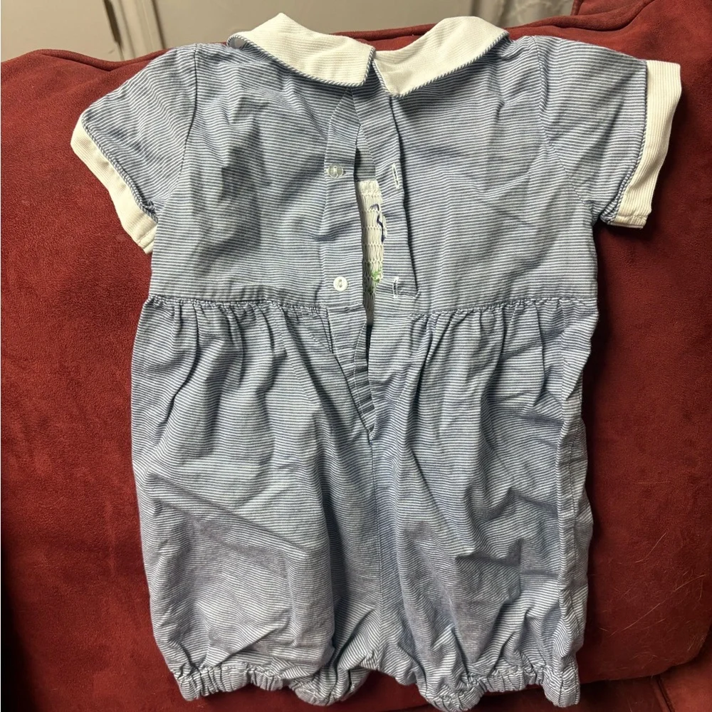 Carriage Boutique Striped Blue and White Bodysuit - Picture 2 of 2